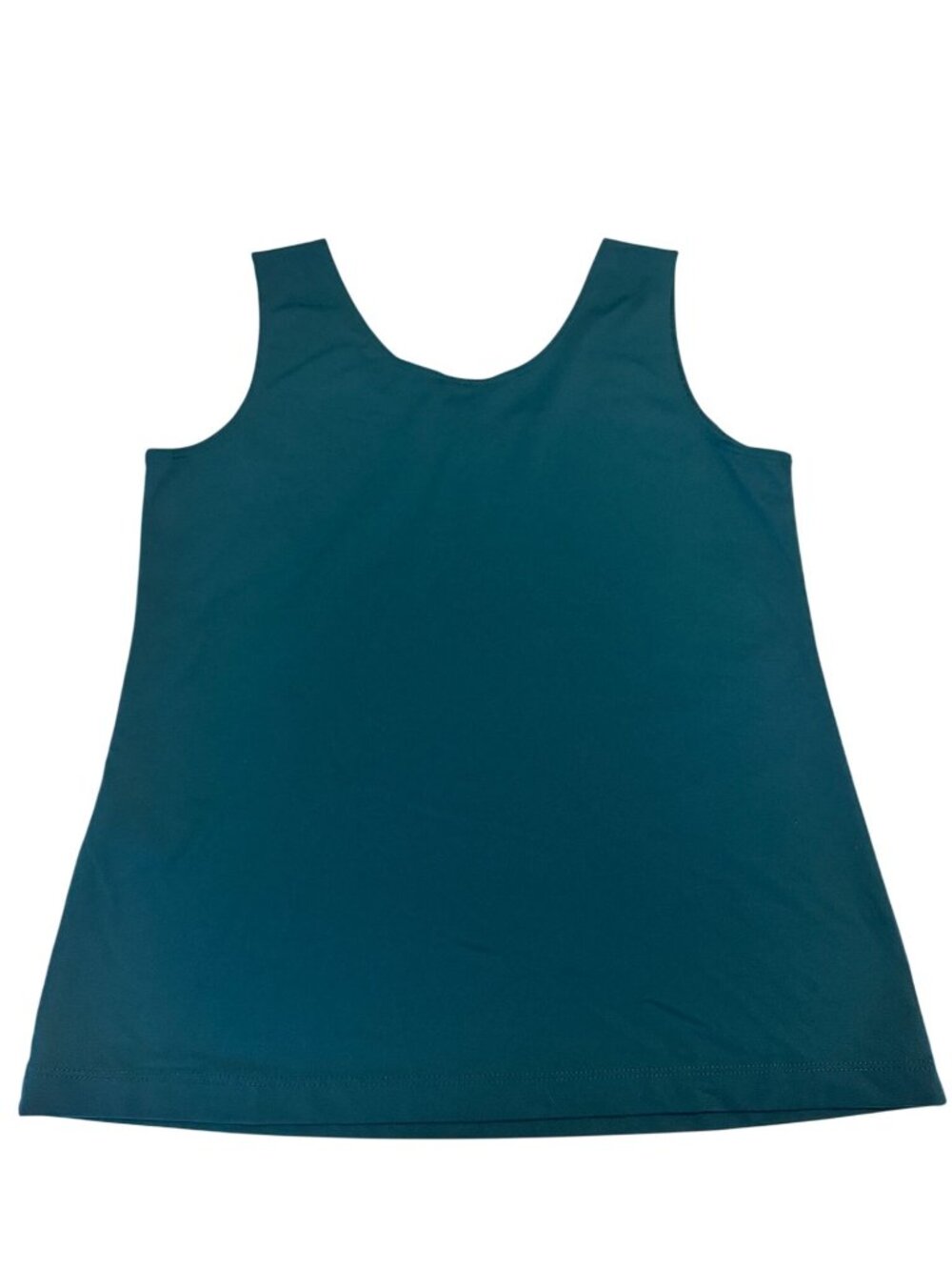Chico's Hunter Green Wide Strap Stretch Business Traveler Tank Size Medium - Picture 3 of 6